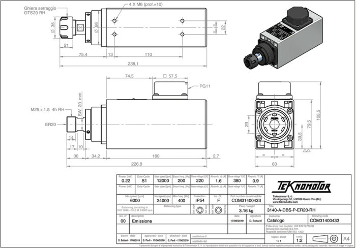 3140-A-DBS-P-ER20-RH Diagram