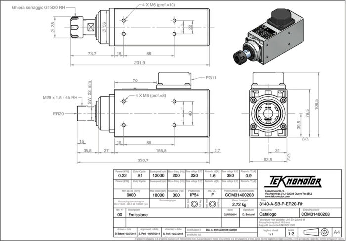 3140-A-SB-P-ER20-RH Diagram