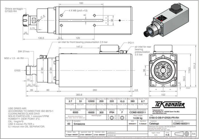 5160-D-2DB-P-ER25-HY-RH Diagram