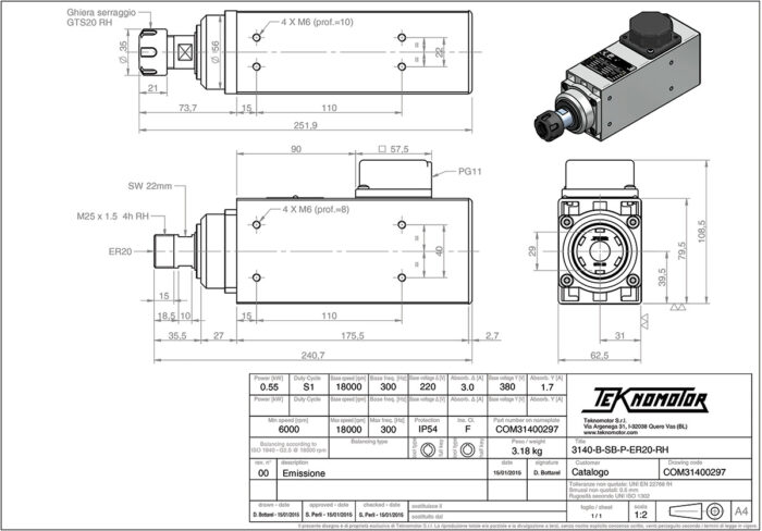 3140-B-SB-P-ER20-RH Diagram